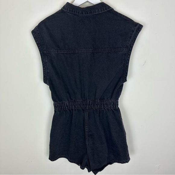 Zara Black Denim Romper - Picture 12 of 13